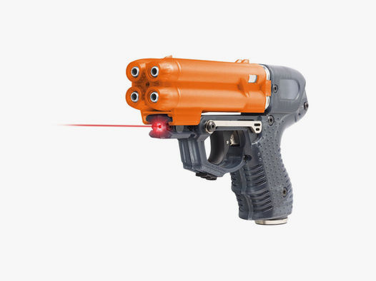 PIEXON Pfefferspraypistole JPX6 mit Laser und 4 Schuss Speedloader Tierabwehr
