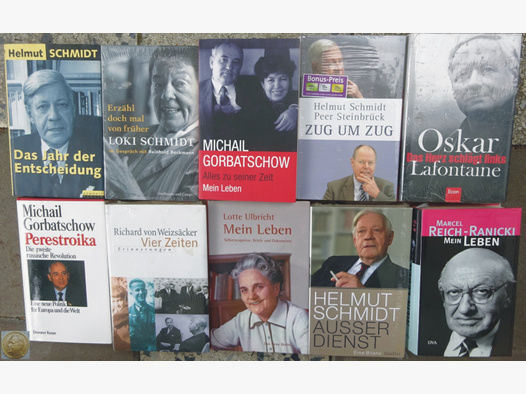 Buchkonvolut Politik, u.a. Helmut Schmidt, dazu Helmut Kohl