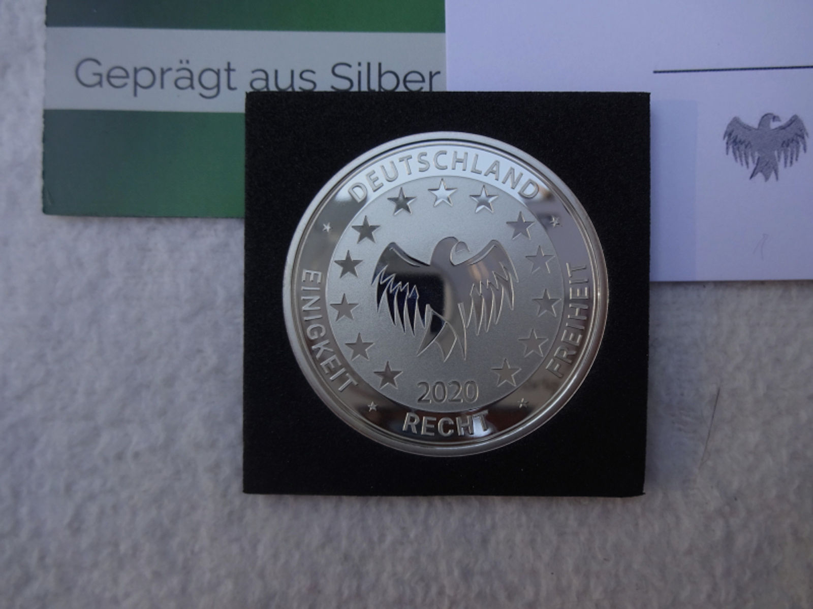 Silbermünze/Medaille "Fußball EM 2020"