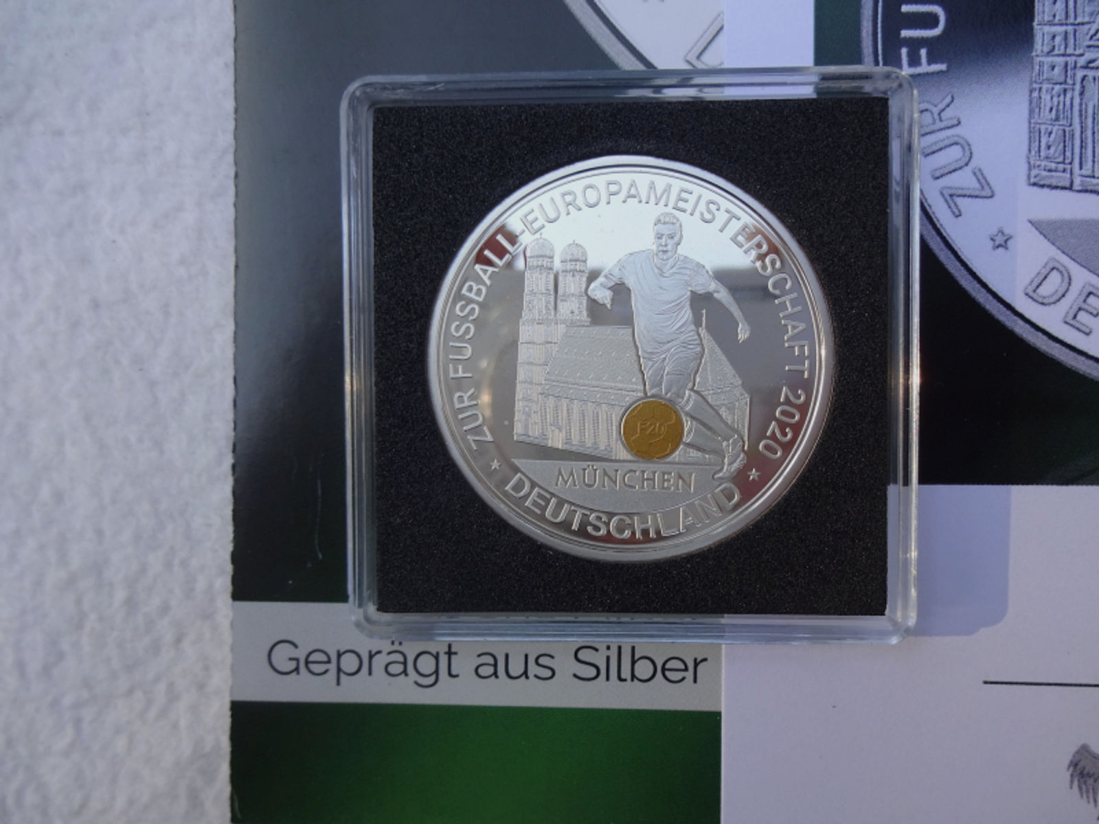 Silbermünze/Medaille "Fußball EM 2020"