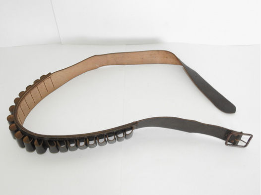 Patronengürtel Munitionsgürtel Leder für Schrotpatronen,Länge 125 cm