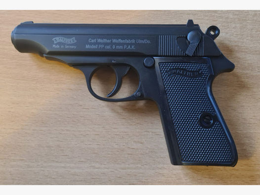 Walther PP Schreckschuss Pistole Kal. 9mm P.A.K. schwarz brüniert (inkl. Holster)