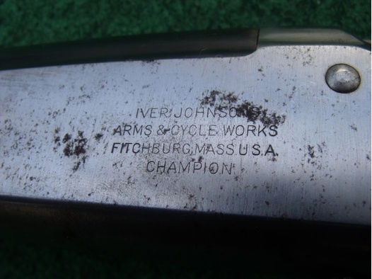 Einlauf Hahnflinte, USA Iver Johnson Champion Shotgun, Kal 16/65, Sammlerstück