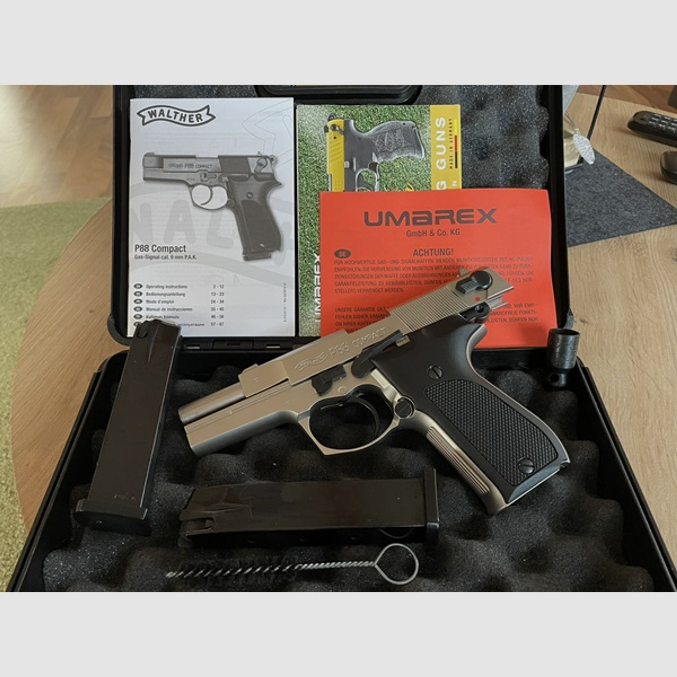 Walther P88 Schreckschuss Pistole 9mm P.A.K. vernickelt
