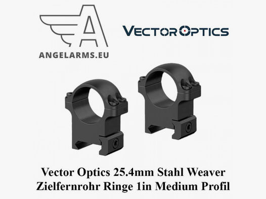 Vector Optics 25.4mm Stahl Weaver Zielfernrohr Ringe 1in Medium Profil www.angelarms.eu