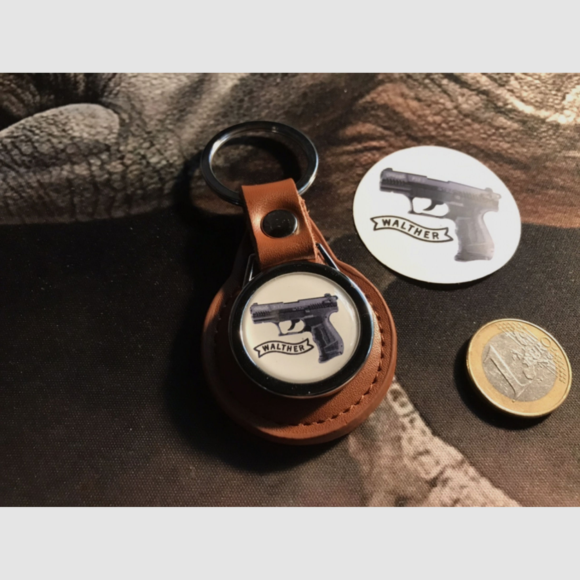 Schlüsselring (Leder/Metall) WALTHER