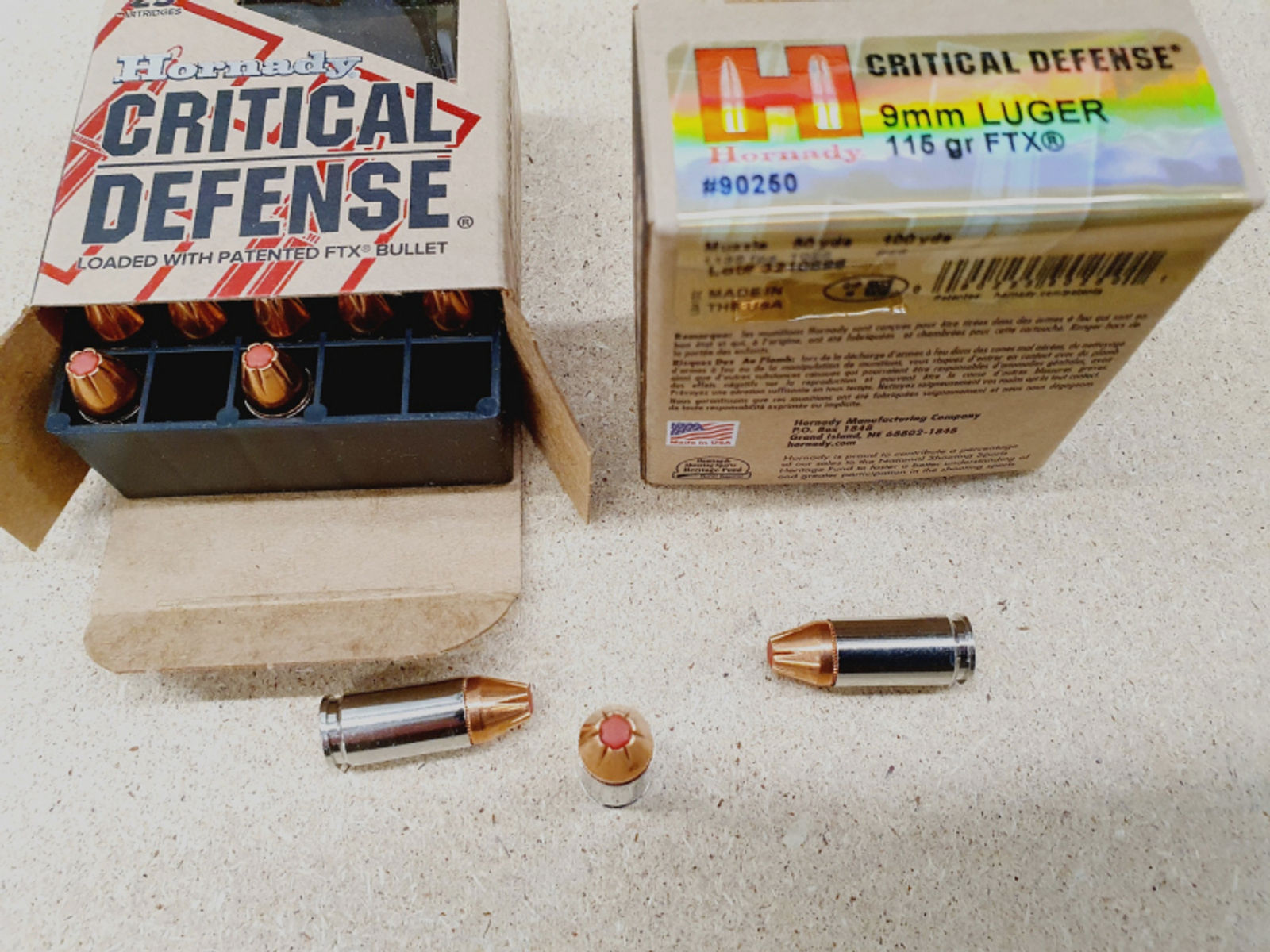 9mm/115grs FTX Hornady Critical Defence 25 Stk. #90250