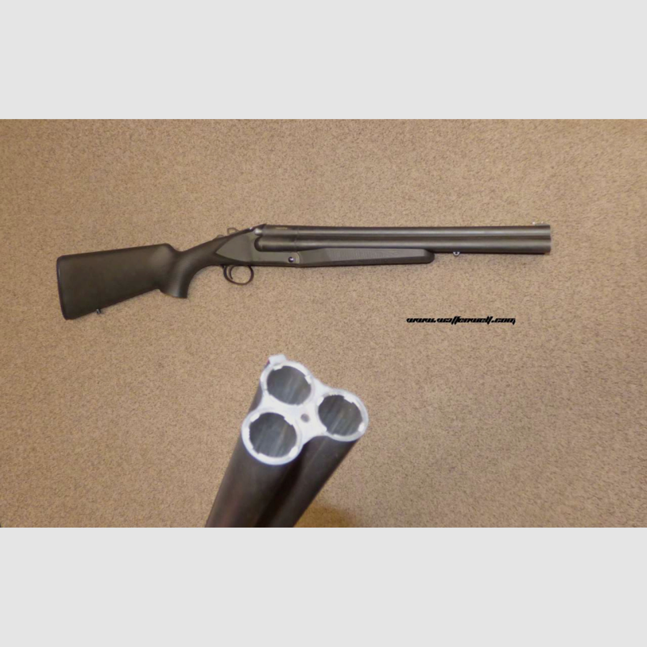 Schrotdrilling MAMMUT 3x Kal 12/76 Magnum Läufe 71cm oder 47cm Holz oder Kunststoff Tactical Shotgun