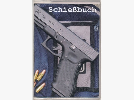 Schießbuch | Schiessbuch für Sportschützen mit PVC Schutzhülle - Motiv Glock 17 Gen4