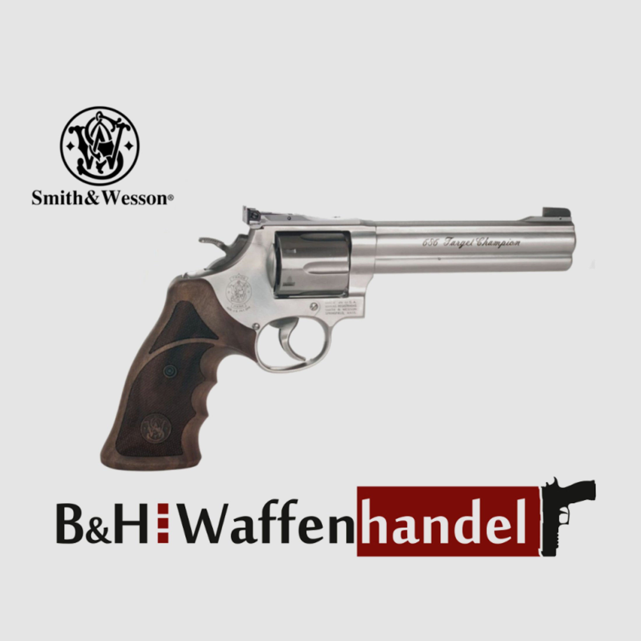 Neuwaffe, auf Lager: S&W 686 Target Champion 6" .357 Magnum Revolver Stainless matt Smith & Wesson