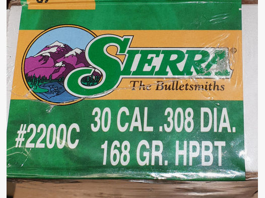 500 Geschosse Sierra 168 gr HPBT Match