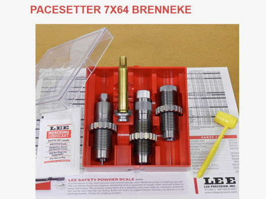 LEE 3-Die-Pacesetter Langwaffen Matrizensatz-SET Full-Length | 7x64 BRENNEKE 7 x 64 #90771 | NEU
