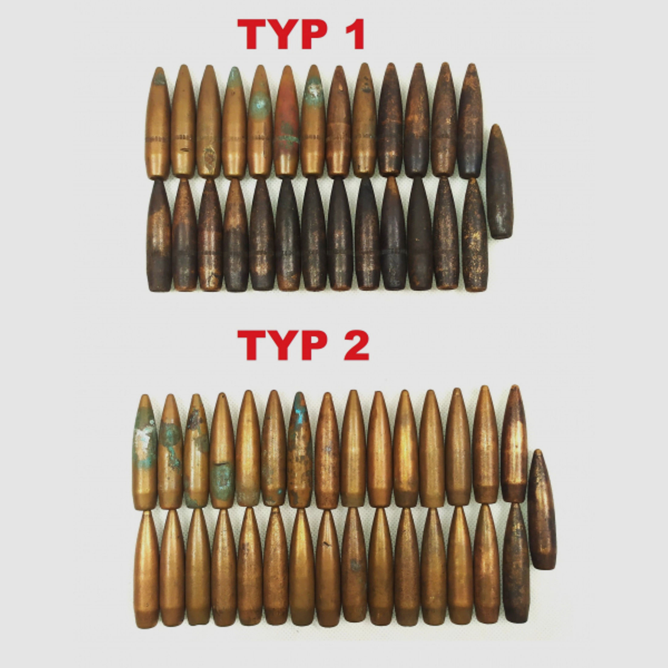 10 Stück Geschoss Geschosse 12,7 mm .50 BMG Browning .50cal 50 cal. 42 Gramm Länge: 58 mm