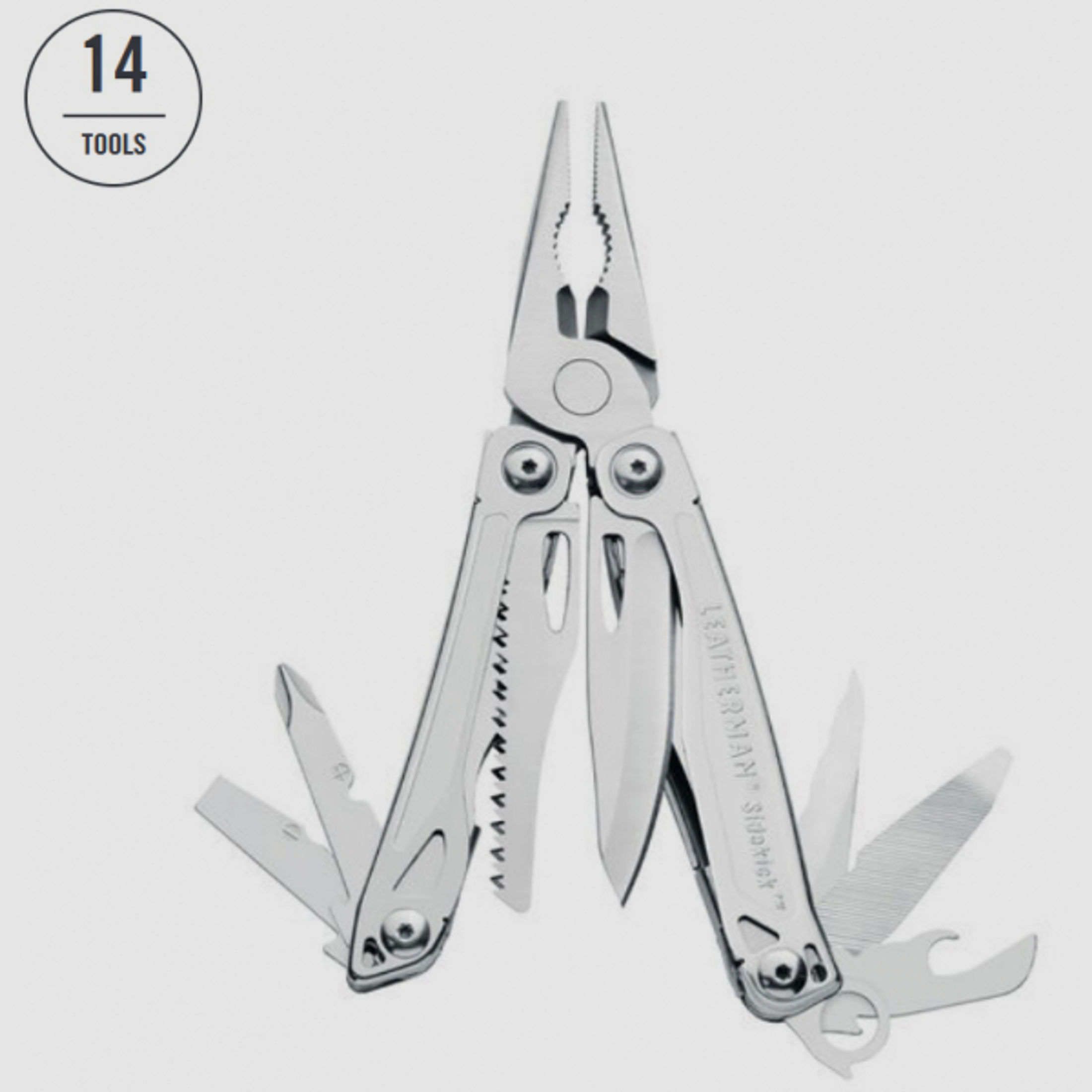 LEATHERMAN SIDEKICK Tool 14 Werkzeuge im Taschenformat | Zange, Messer, Feile, Schraubendreher, Etui