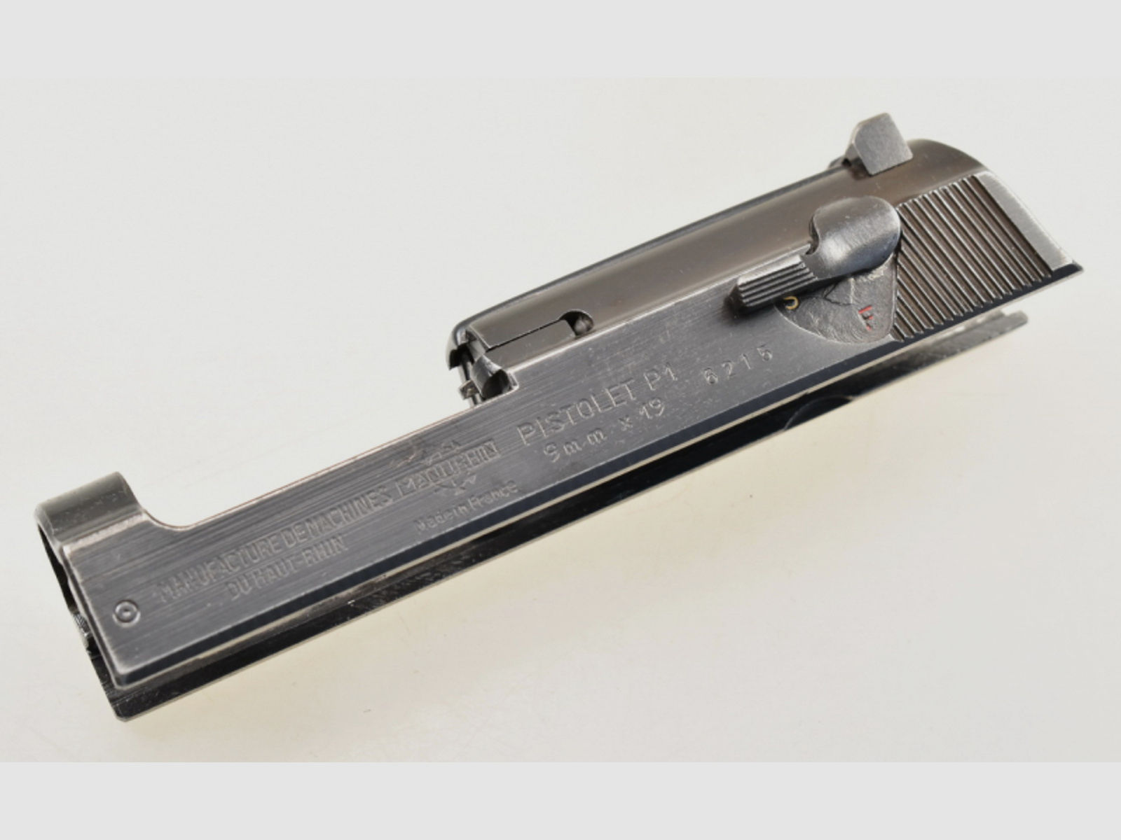 Kompletter Verschluß / Schlitten zur MANURHIN " Walther P1 " Pistole des WEST - BERLINER ZOLLS