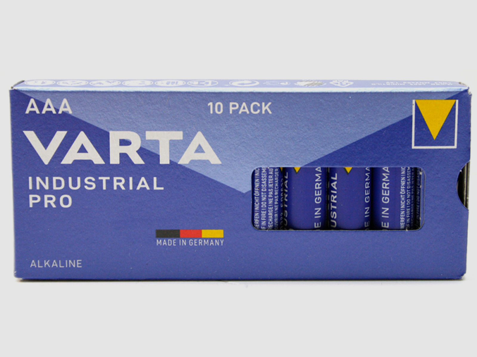 10x VARTA Industrial AAA Mignon Alkali-Mangan 1,5V #4003 Batterie > Taschenlampe,Foto,Kamera,WildUhr