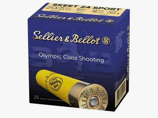 500 Schrotpatronen Skeet 20/70 Sellier & Bellot 2,4mm 24g