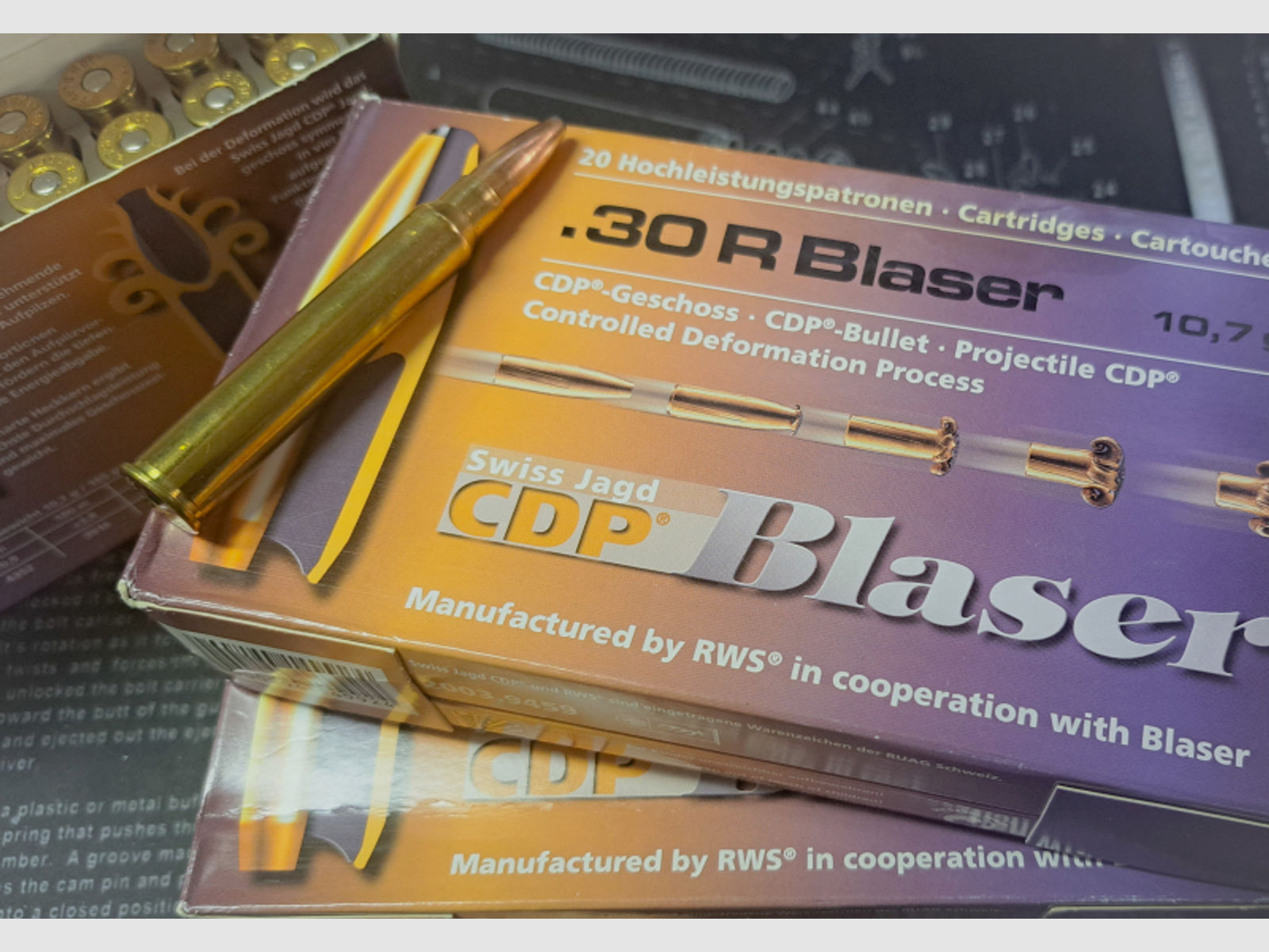 Blaser CDP .30 R Blaser Büchsenpatronen 165 grs/10,7g - OVP - 72 Stück