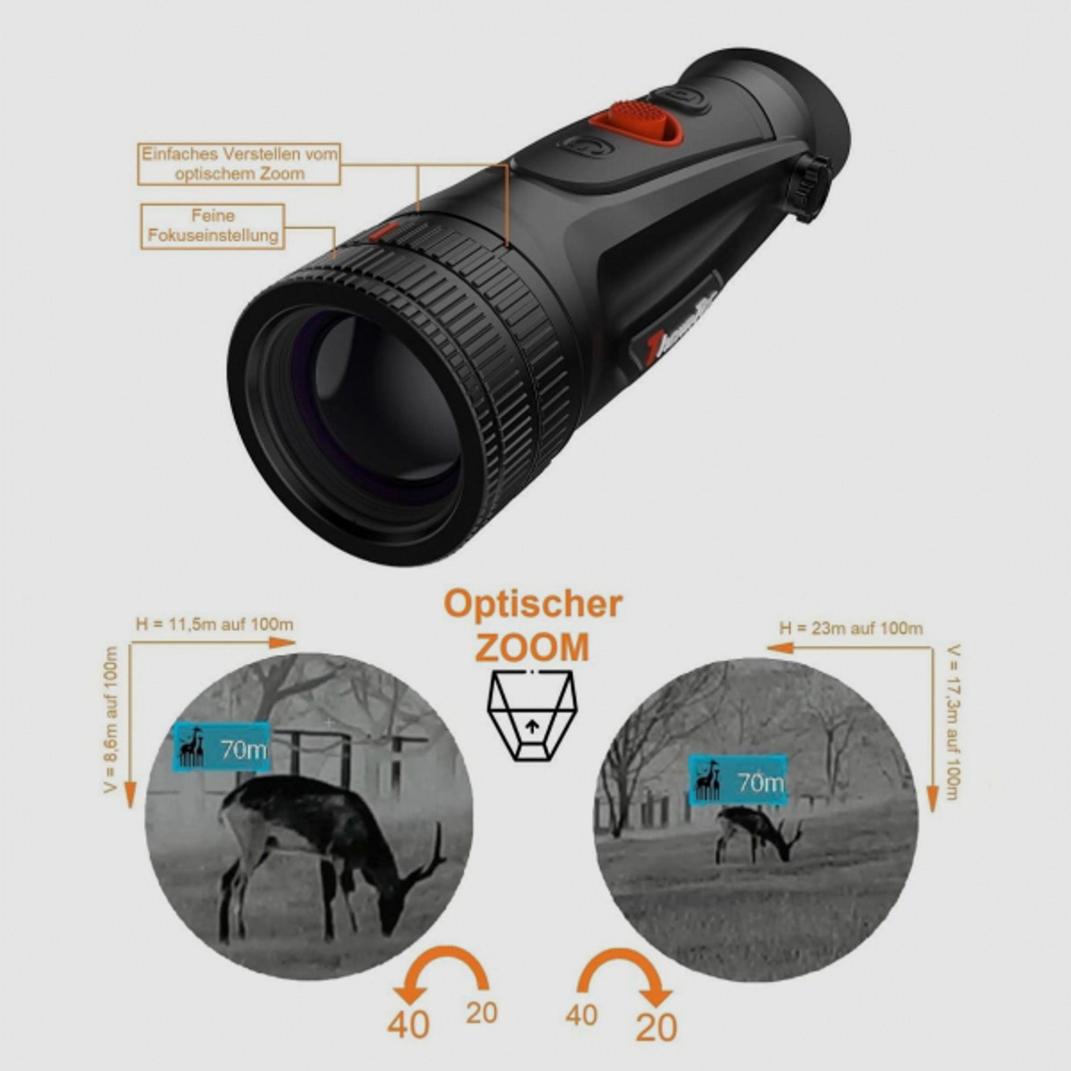 ThermTec Cyclops 340D Wärmebildkamera - Dual Zoom - 20mm/40mm Linse
