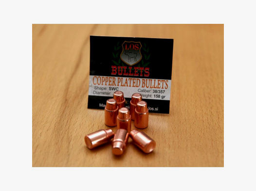 500 LOS Geschosse Bullets .38 / .357 (Dia: .358) 158gr Semi Wadcutter (500 Stk.) SWC