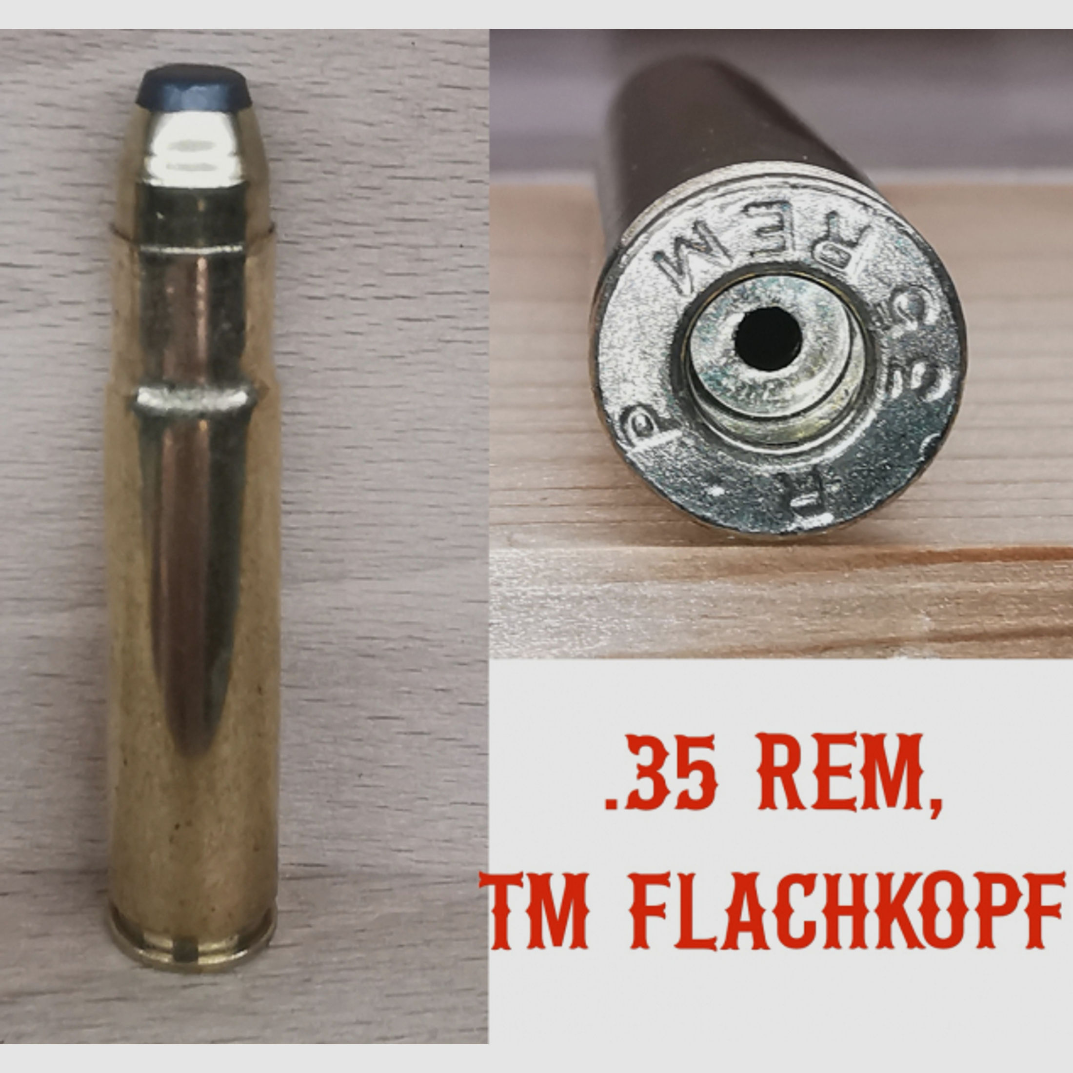 .35 REM, TM Flachkopf, Deko-Patrone