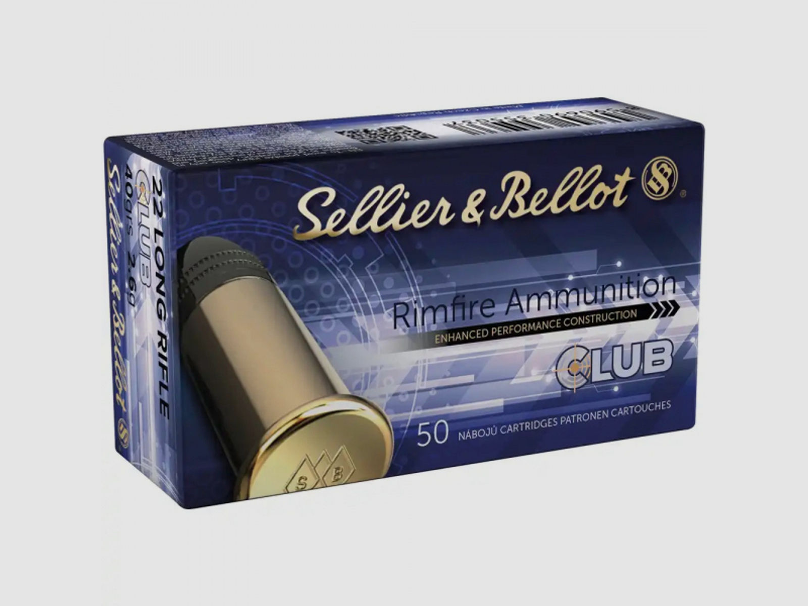 Sellier & Bellot .22 lfb. CLUB Standard Velocity 2,6g/40grs.