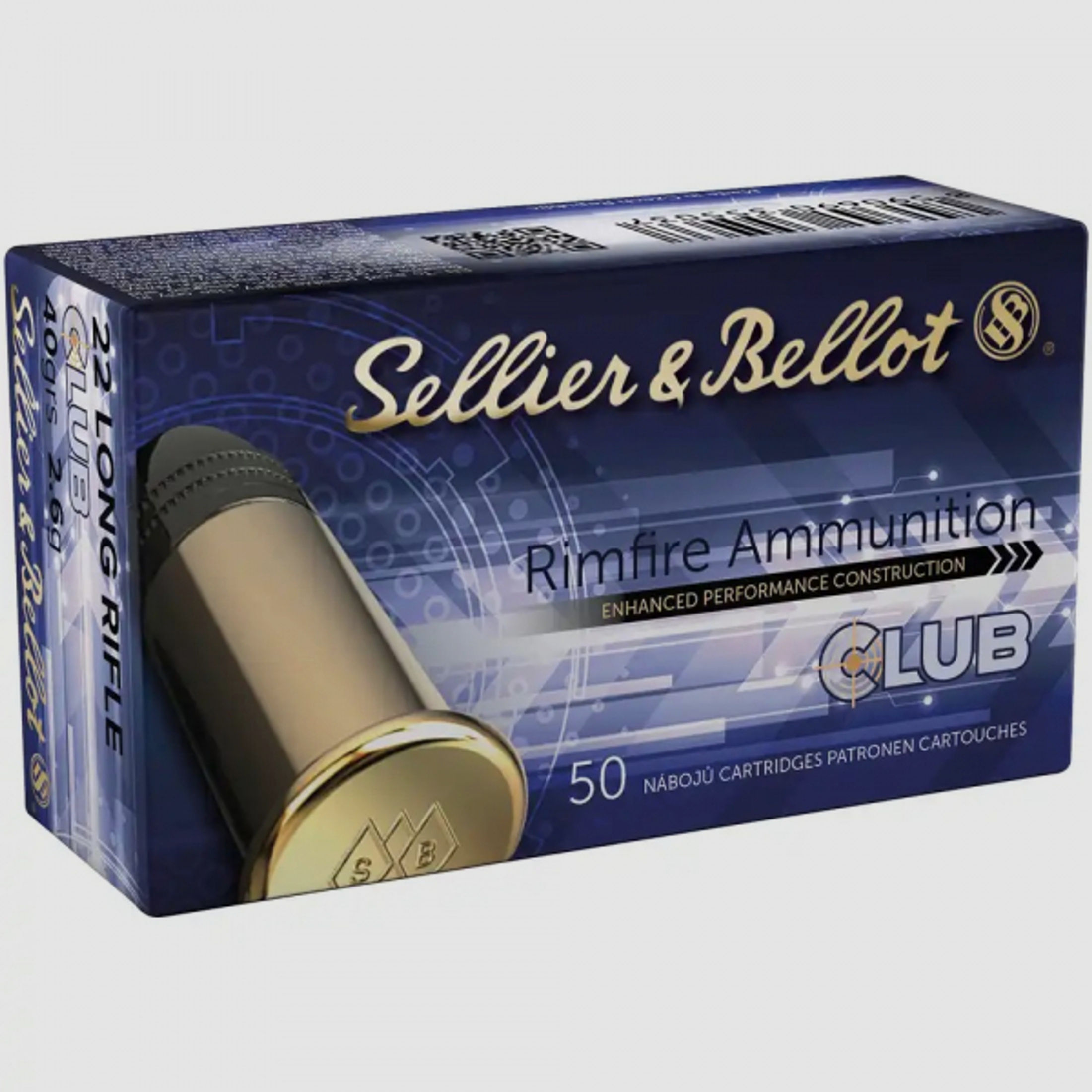 Sellier & Bellot .22 lfb. CLUB Standard Velocity 2,6g/40grs.