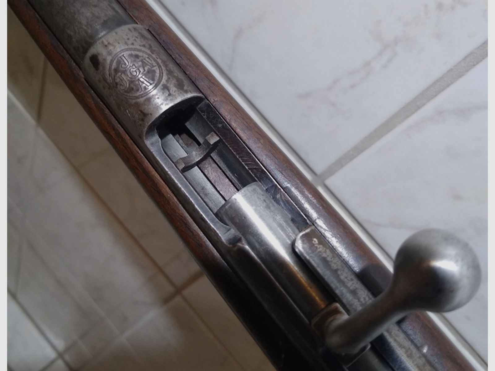 altes Anschütz Gewehr um 1900 für 9mm Flobert / glatt