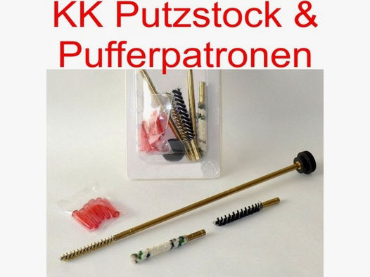Putzstock & Pufferpatronen Set für Kurzwaffen im KK Kaliber .22 lfb.!       -->NEU & TOP!<--