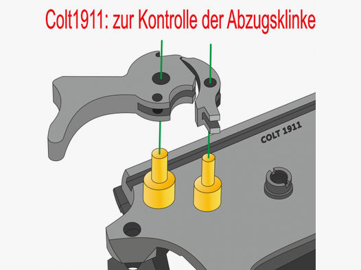 Colt 1911: Prüfstifte für die Abzugsklinke - einfache Kontrolle von Hammer & sear!  --> NEU & Top <-