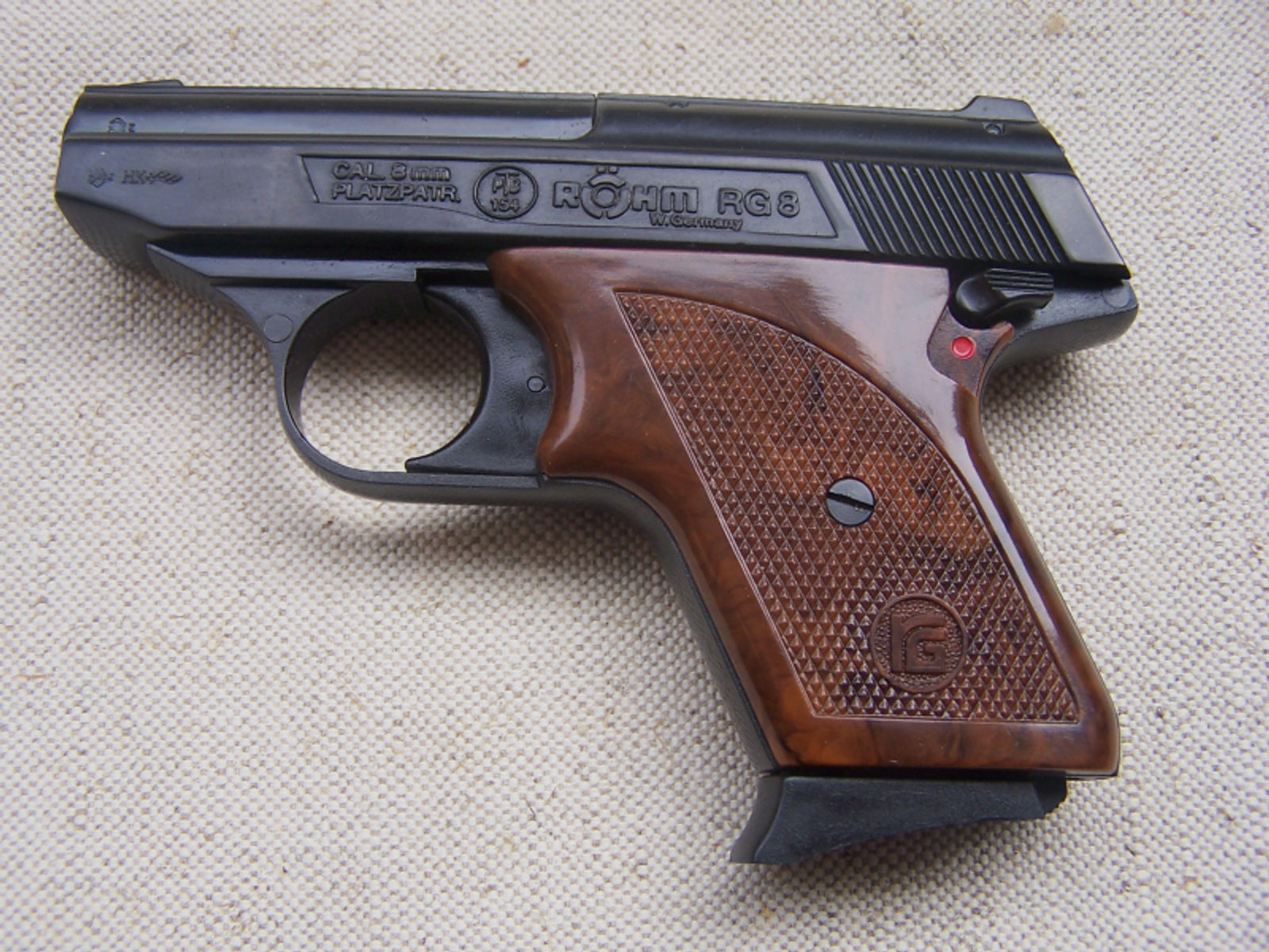 Schreckschuss Pistole Röhm RG 8, Kaliber 8mm, PTB 154