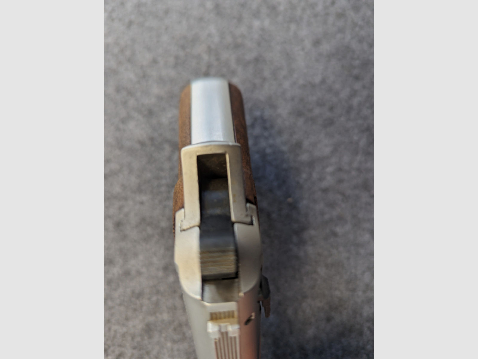 Melcher 9 Modell Para Nickel Holzgriffschalen 9mm PAK