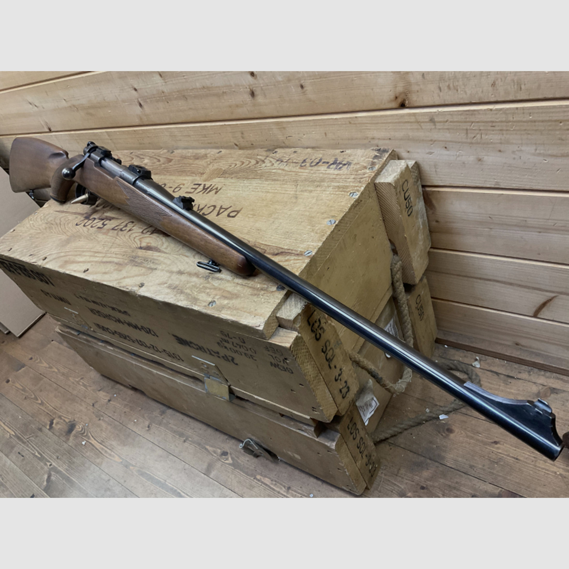 Repetierbüchse Mauser 98er, Kal..30-06, mit Schwenkmontage- Unterteilen