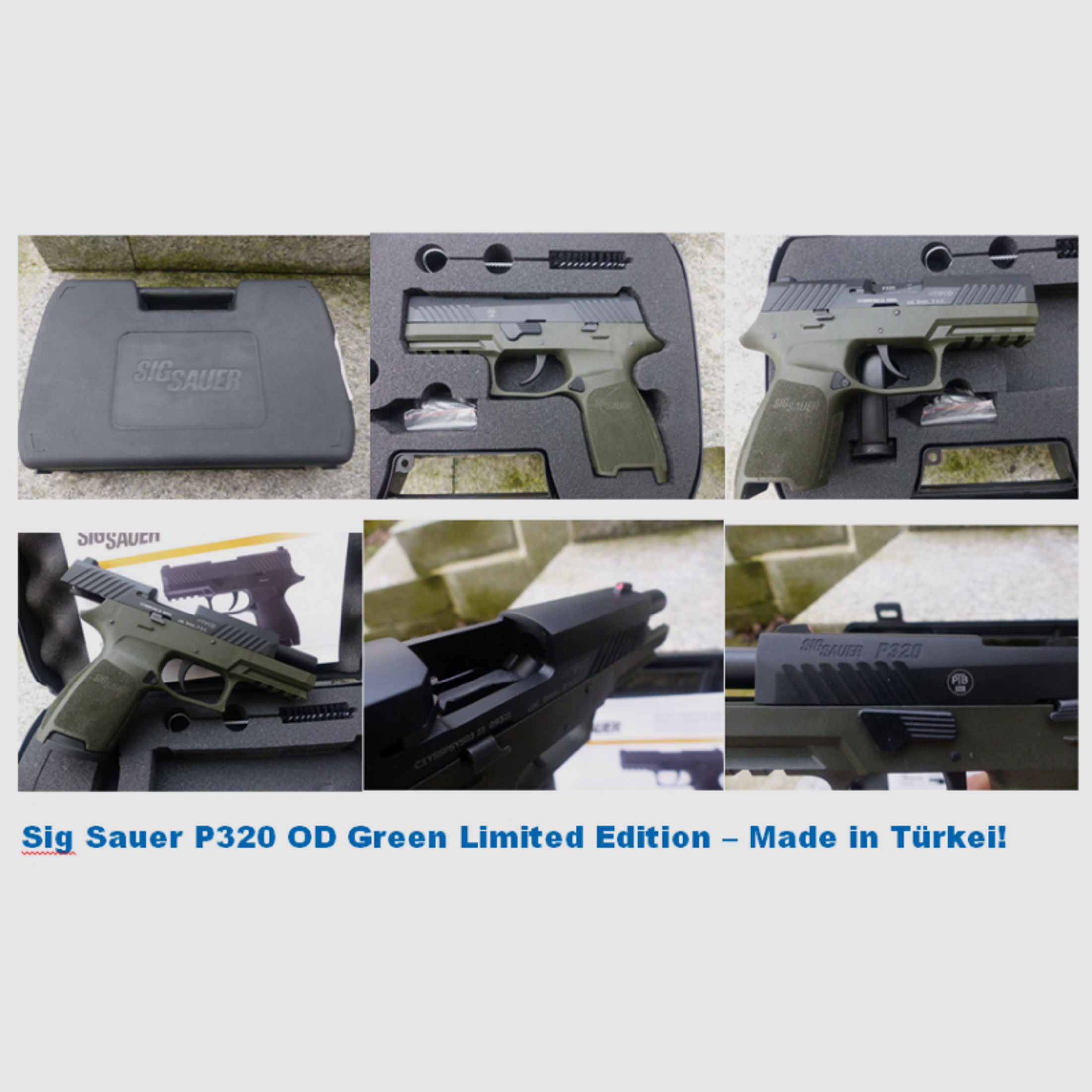 Sig Sauer P320 OD Green Militärgrün Cal. 9mm PAK, im Koffer