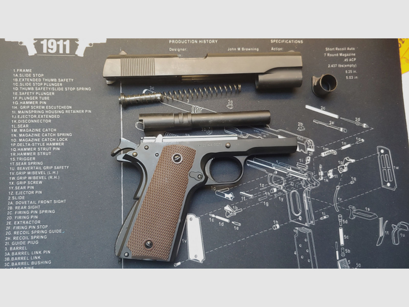 Colt 1911 A1 Pistole Army Vollmetall DEKO