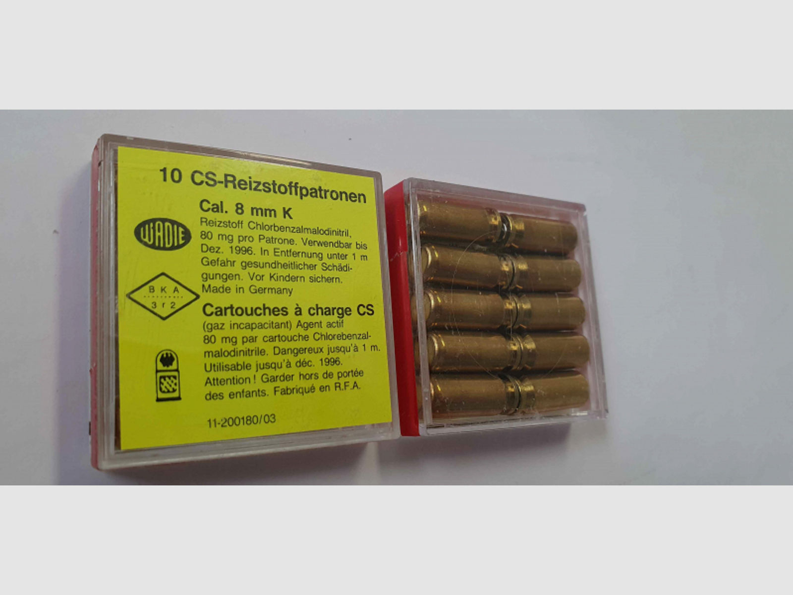 CS-Gaspatronen Kal.8mm(600 Bar)vom Qualitätshersteller Wadie