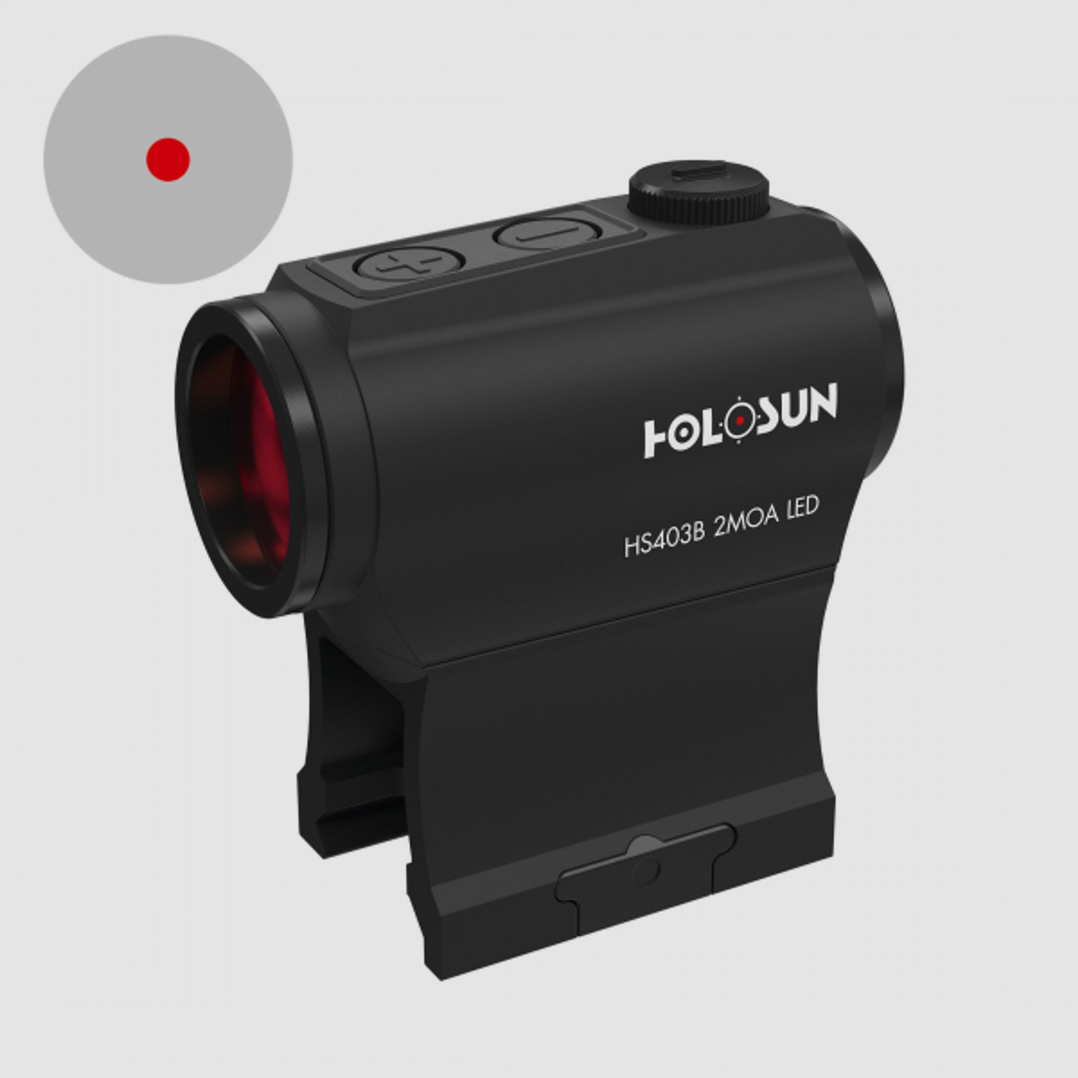 Holosun HS403B Microdot Rotpunktvisier mit 2MOA Punkt Absehen, schwarz, Picatinny/Weaver Schiene