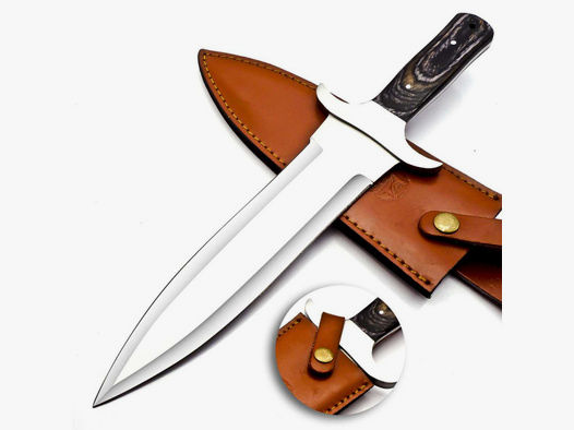XXL Bowie Messer 420 Stahl Taschenmesser Damast Messer Outdoor Campingmaq4516