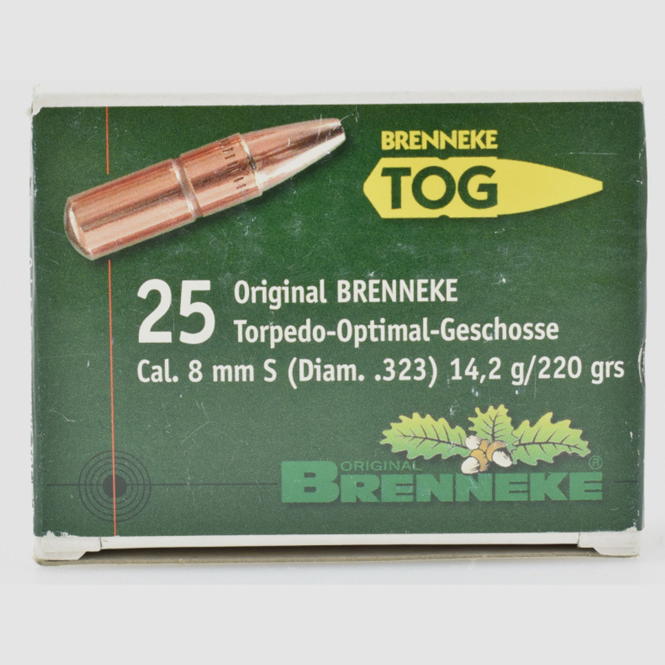 25 Brenneke Geschosse 8mm - 14,2 g. TOG