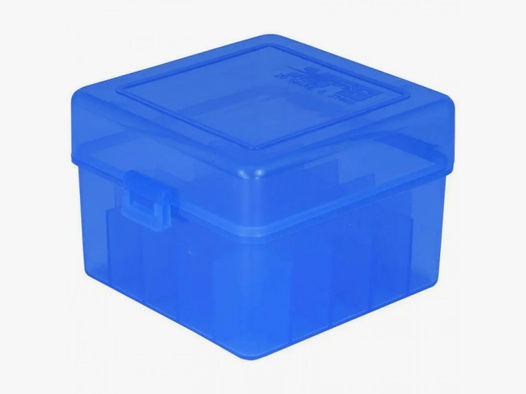 BERRYS Patronenbox BLUE 25er 20 GAUGE | für 25 Stück Schrotpatronen 20/70 20/76 BLUE CLEAR / Klar