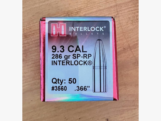 Hornady Geschosse 9,3Cal. 286gr SP-RP Interlock (50St.)
