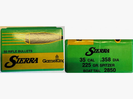 50 x Sierra GameKing Geschosse, .358/.35, 225 grain