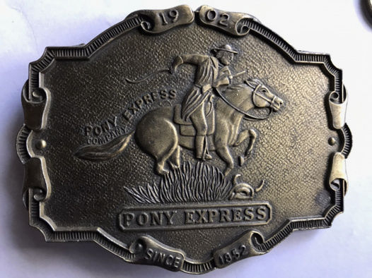 USA Gürtelschnalle, Belt Buckle, Pony Express, Version B