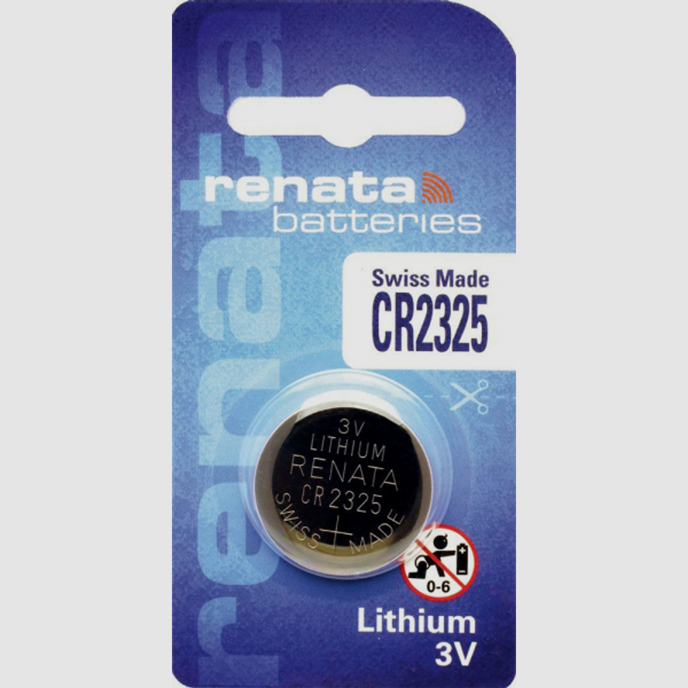 1 x RENATA 3V Lithium Knopfzelle CR2325 (1 x 1er Blister) | SWISS MADE | Armbanduhren, Höhenmesser