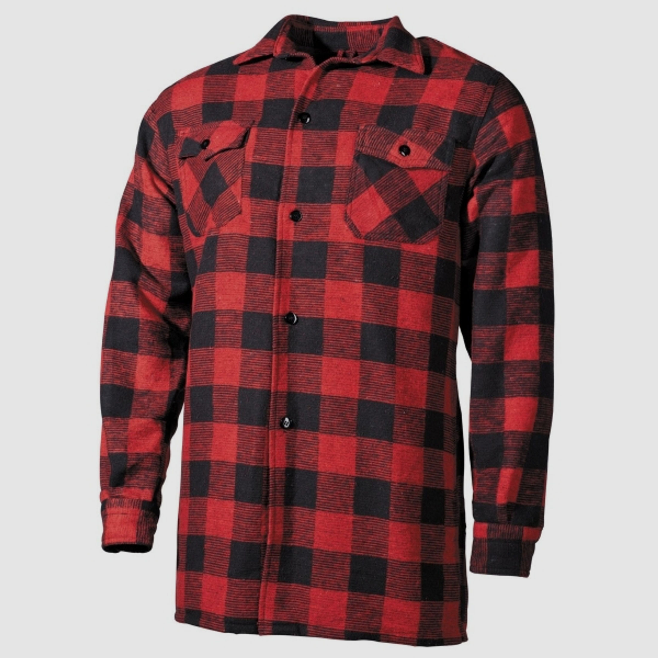 Holzfällerhemd Gr. M (Medium) Rot - Schwarz / Karohemd Flanellhemd