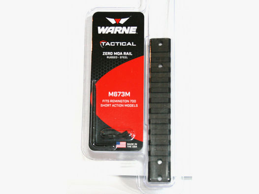 WARNE Tactical Zero MOA Rail | einteilige Weaver/Pica Schiene f. Remington700 Short Action/HOWA1500