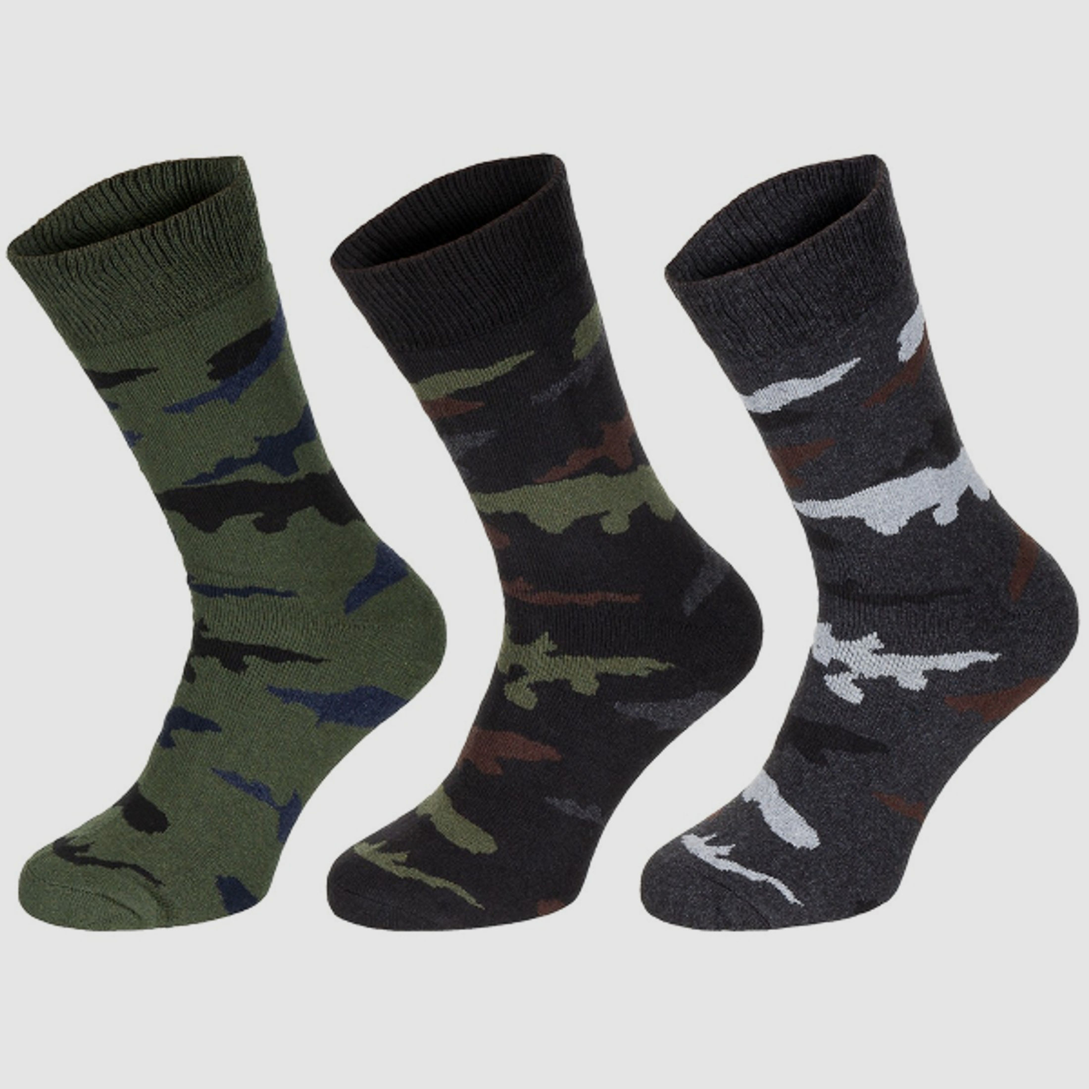 Socken / Strümpfe "Esercito" 3er Pack (39-42) Tarn / Camouflage halblang