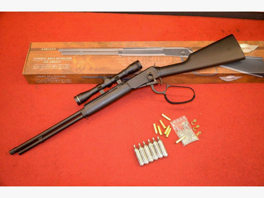 Cowboy Rifle "Renegade" CO² Lever Action mit Walther 4x32 Zielfernrohr