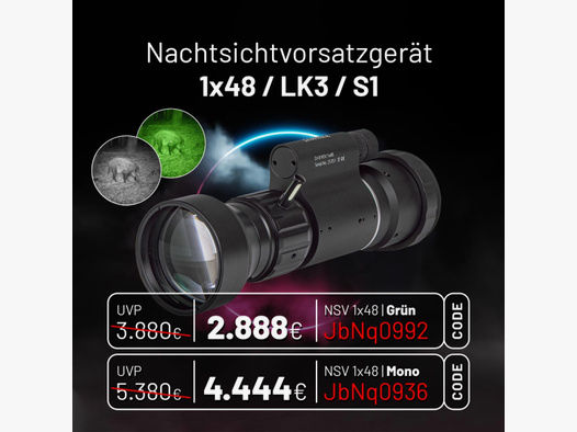Nachtsichtvorsatzgerät Jahnke DJ-8 NSV 1x48 LK3/ S1 Monochrom