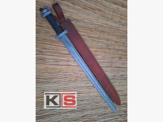 Handgeschmiedetes Wikinger Damast Schwert alle Teile Damast Stahl Kampftauglich und Scharf